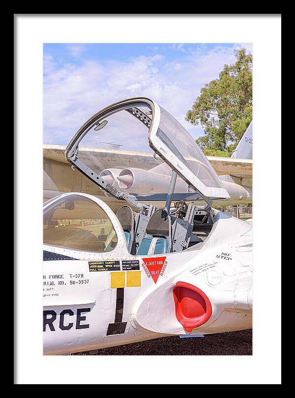 Castle Air Force Base Plane Displayed 1 - Framed Print