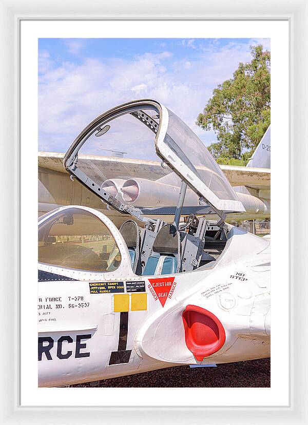 Castle Air Force Base Plane Displayed 1 - Framed Print
