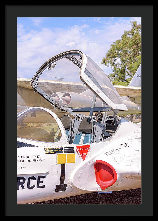 Castle Air Force Base Plane Displayed 1 - Framed Print