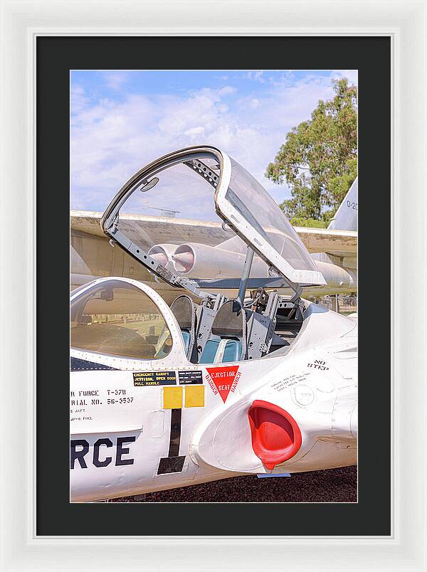 Castle Air Force Base Plane Displayed 1 - Framed Print