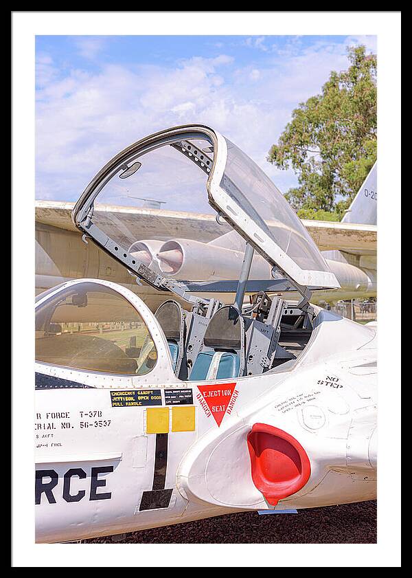 Castle Air Force Base Plane Displayed 1 - Framed Print