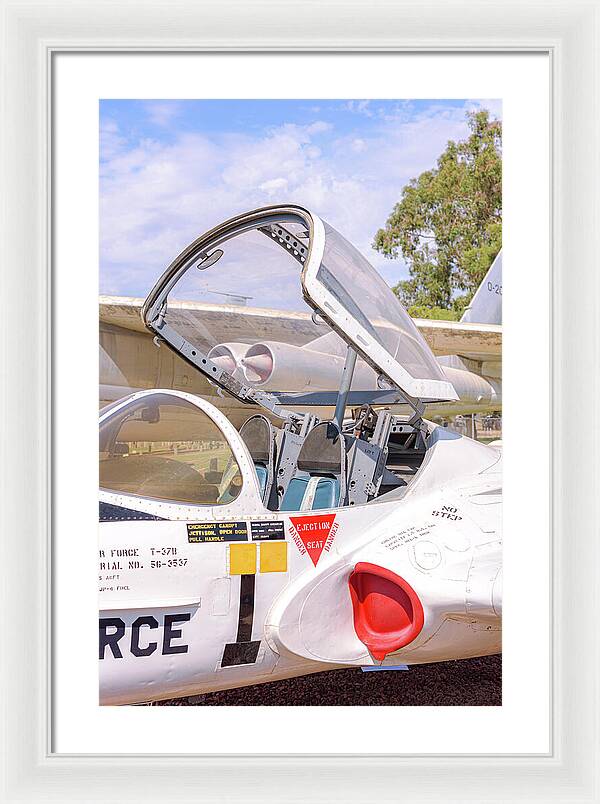 Castle Air Force Base Plane Displayed 1 - Framed Print