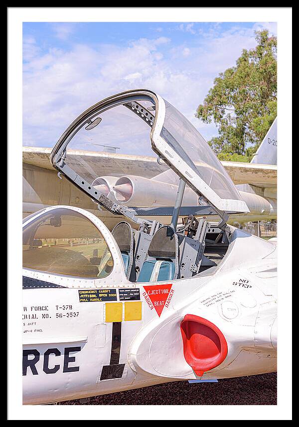 Castle Air Force Base Plane Displayed 1 - Framed Print