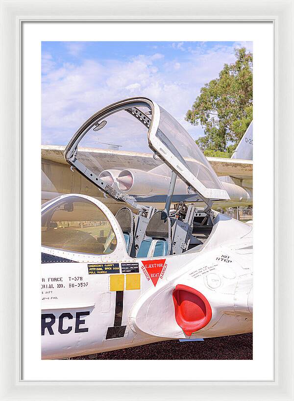 Castle Air Force Base Plane Displayed 1 - Framed Print