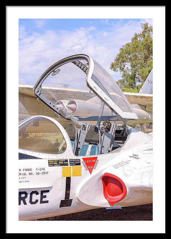 Castle Air Force Base Plane Displayed 1 - Framed Print
