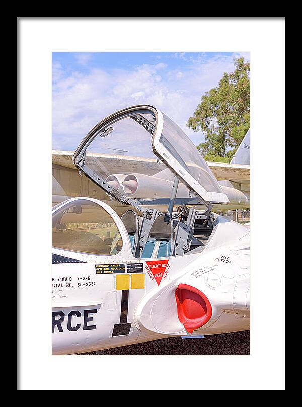 Castle Air Force Base Plane Displayed 1 - Framed Print