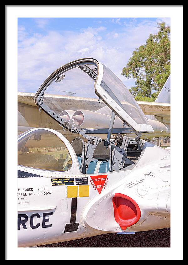 Castle Air Force Base Plane Displayed 1 - Framed Print