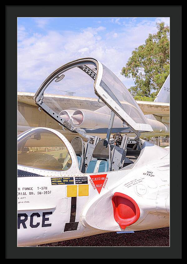 Castle Air Force Base Plane Displayed 1 - Framed Print