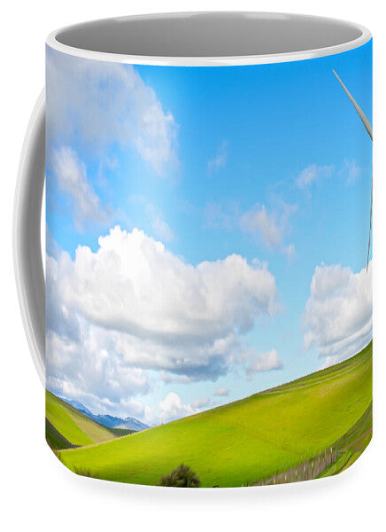 Clouds Over the Hills and Turbines 1 - Mug