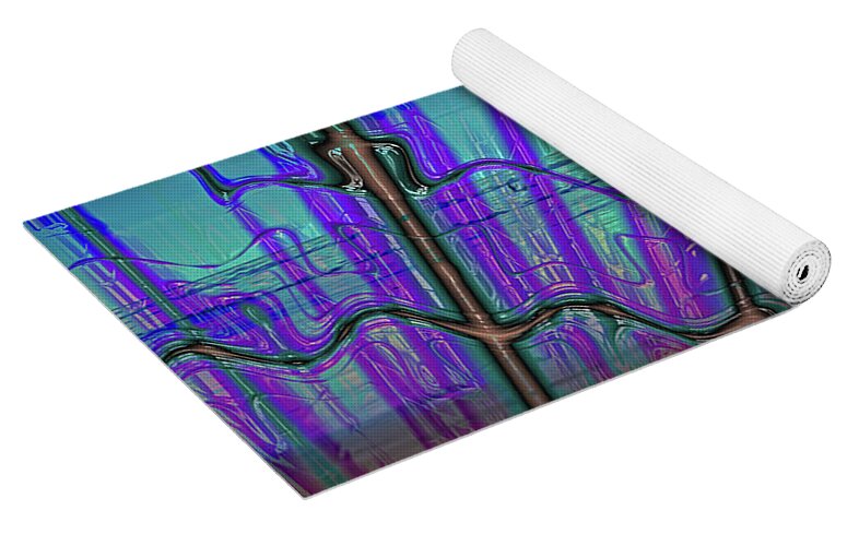 Father and Daughter Silhouette Fractals Design 1 - Yoga Mat