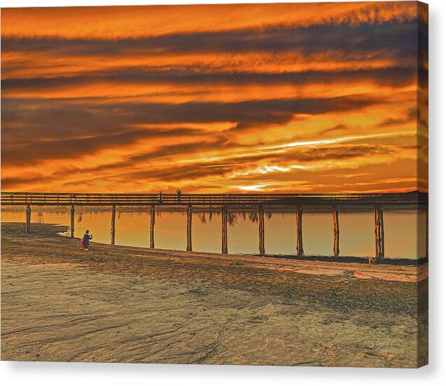 Magical sky at Lake Yosemite 1 - Canvas Print