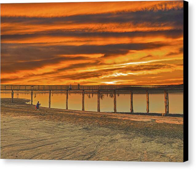 Magical sky at Lake Yosemite 1 - Canvas Print