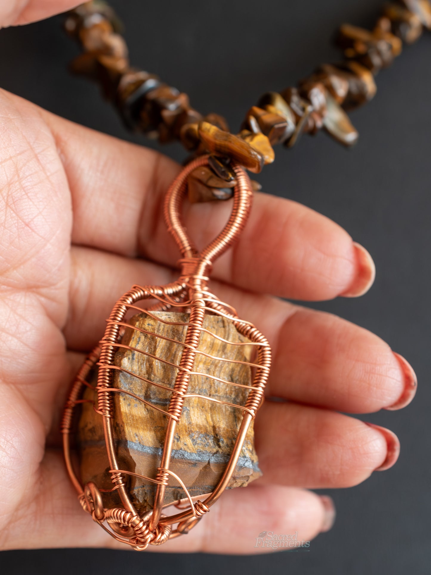 Strength and Resiliency - Copper Wrapped Tiger Eye Crystal