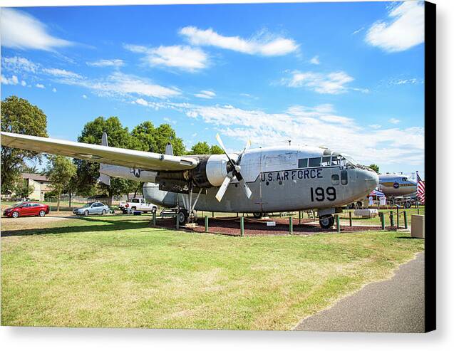 Castle Air Force Base Plane Displayed 5 - Canvas Print