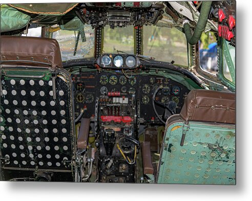 Aviation Cockpit Control Center 6 - Metal Print