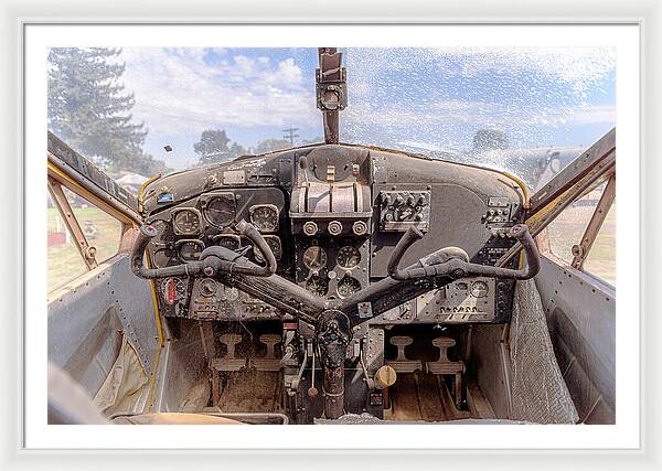 Aviation Cockpit Control Center 7 - Framed Print