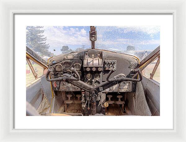 Aviation Cockpit Control Center 7 - Framed Print