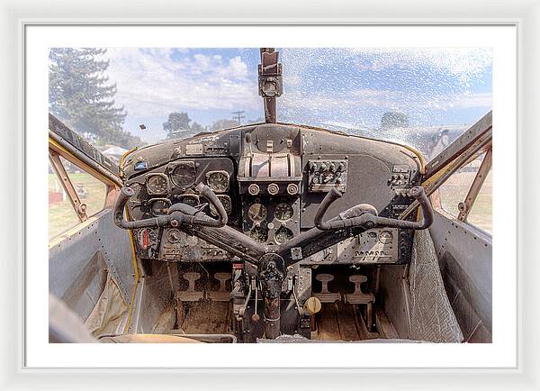 Aviation Cockpit Control Center 7 - Framed Print