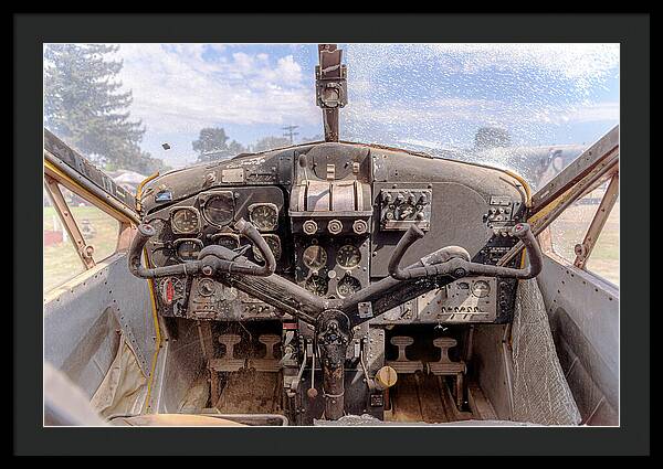 Aviation Cockpit Control Center 7 - Framed Print