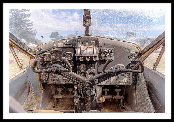 Aviation Cockpit Control Center 7 - Framed Print
