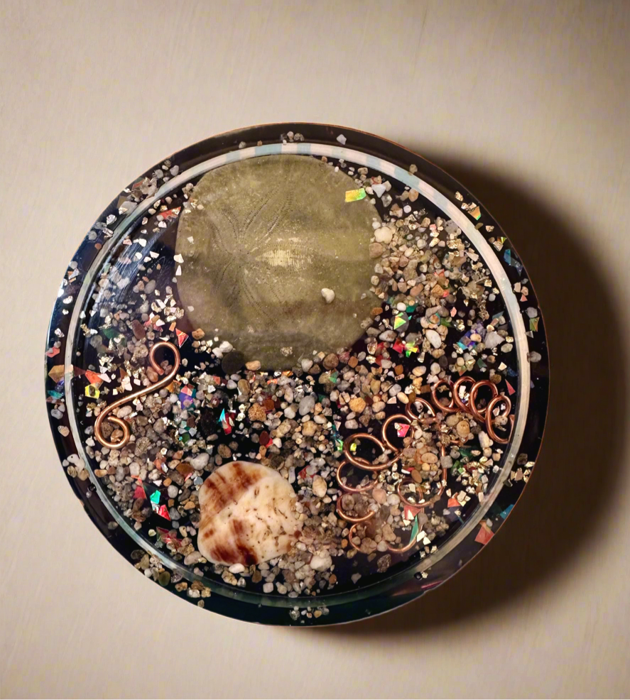 Sand and Sea Shungite Coaster