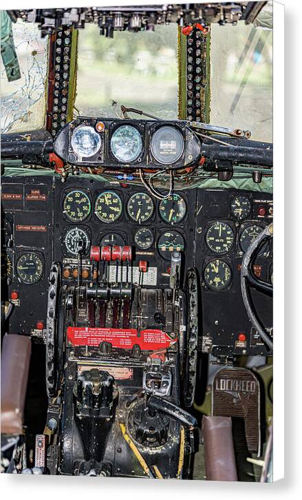 Aviation Cockpit Control Center 8 - Canvas Print