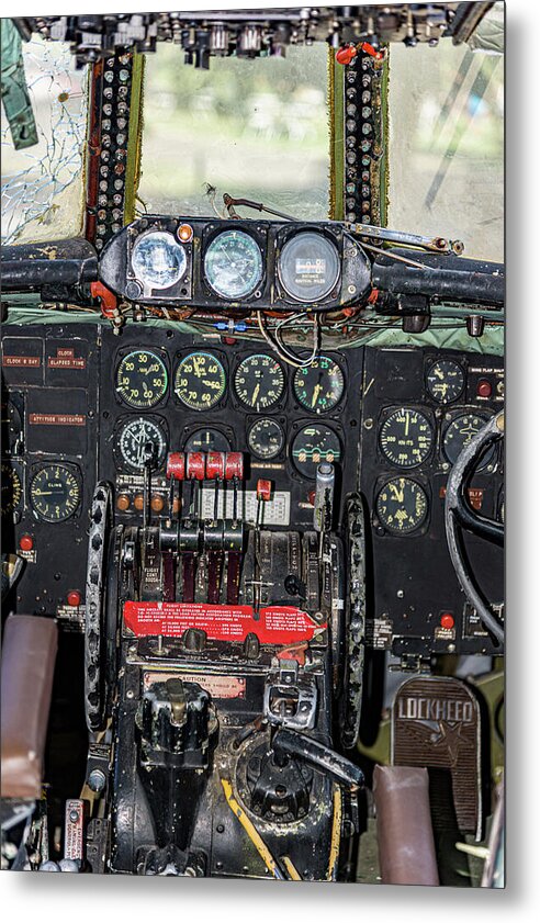 Aviation Cockpit Control Center 8 - Metal Print