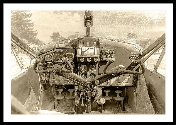 Aviation Cockpit Control Center 9 - Framed Print