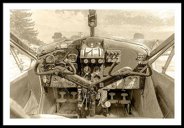 Aviation Cockpit Control Center 9 - Framed Print
