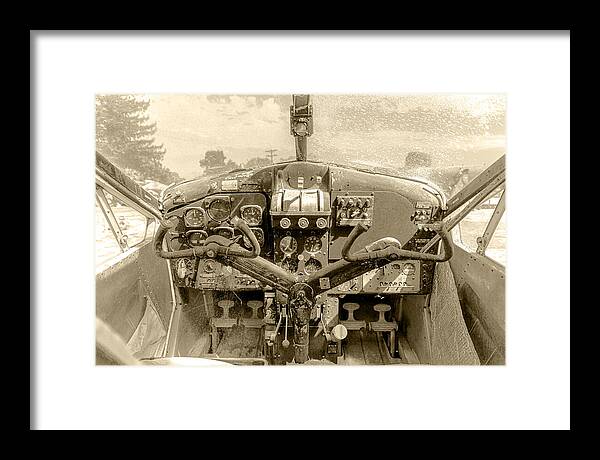 Aviation Cockpit Control Center 9 - Framed Print