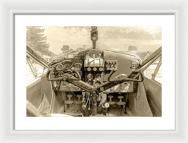 Aviation Cockpit Control Center 9 - Framed Print