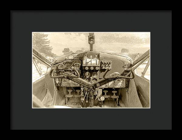 Aviation Cockpit Control Center 9 - Framed Print