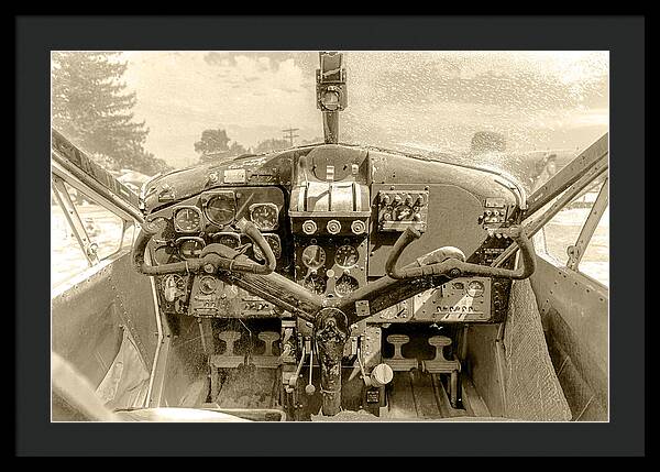 Aviation Cockpit Control Center 9 - Framed Print