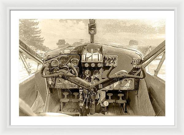 Aviation Cockpit Control Center 9 - Framed Print