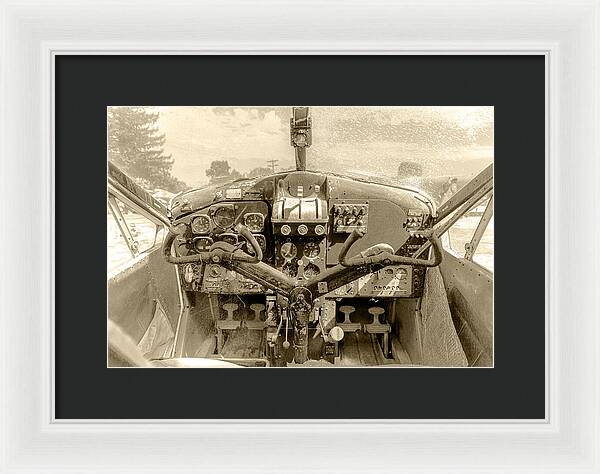 Aviation Cockpit Control Center 9 - Framed Print