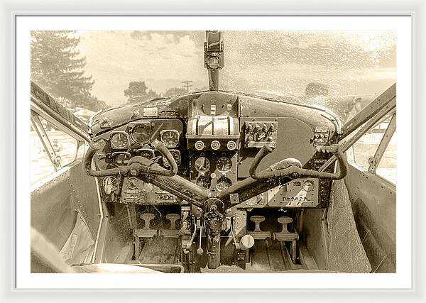 Aviation Cockpit Control Center 9 - Framed Print