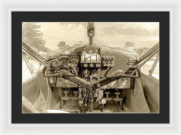 Aviation Cockpit Control Center 9 - Framed Print