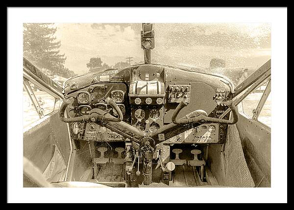 Aviation Cockpit Control Center 9 - Framed Print