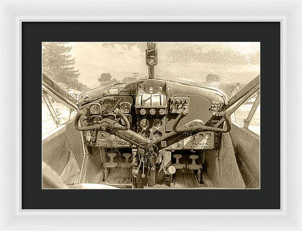 Aviation Cockpit Control Center 9 - Framed Print