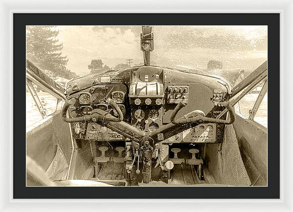 Aviation Cockpit Control Center 9 - Framed Print