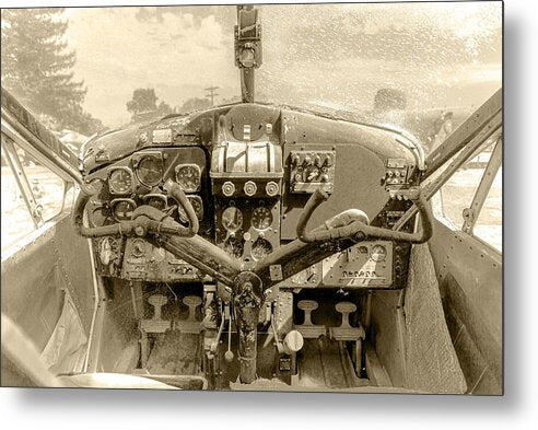 Aviation Cockpit Control Center 9 - Metal Print
