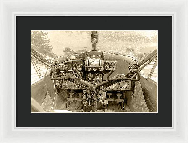 Aviation Cockpit Control Center 9 - Framed Print