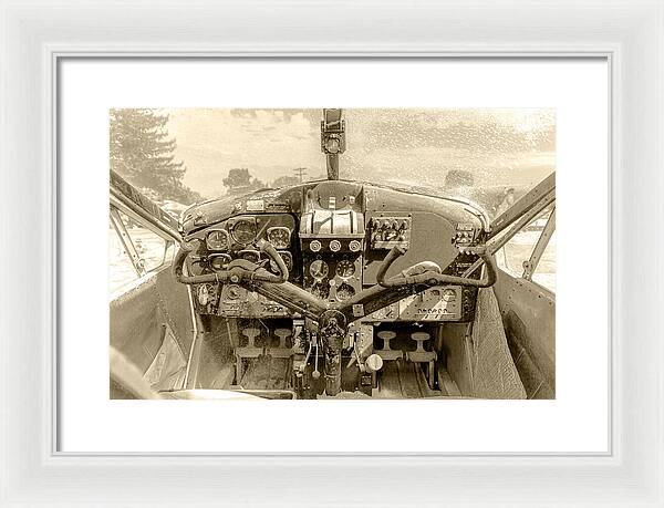 Aviation Cockpit Control Center 9 - Framed Print