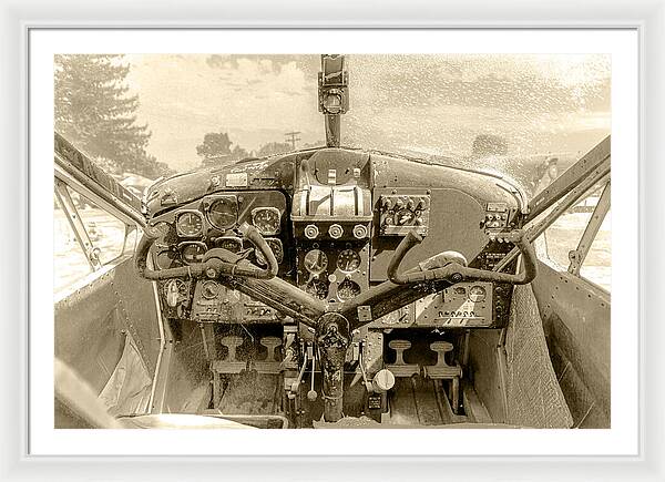 Aviation Cockpit Control Center 9 - Framed Print