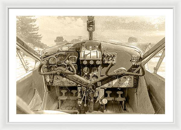 Aviation Cockpit Control Center 9 - Framed Print