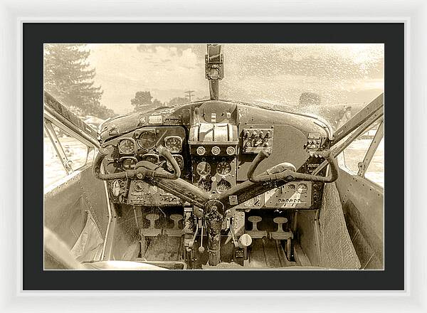 Aviation Cockpit Control Center 9 - Framed Print