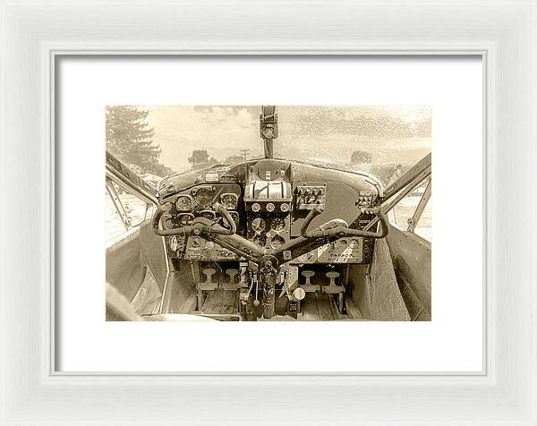 Aviation Cockpit Control Center 9 - Framed Print