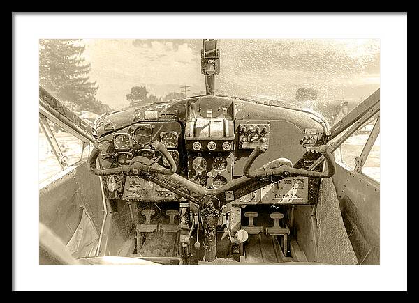 Aviation Cockpit Control Center 9 - Framed Print