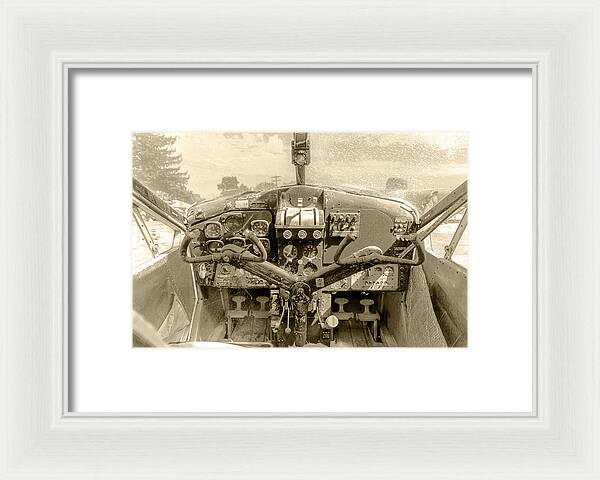 Aviation Cockpit Control Center 9 - Framed Print