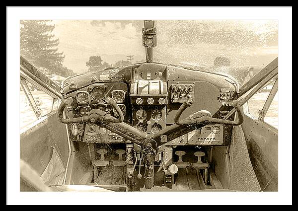 Aviation Cockpit Control Center 9 - Framed Print